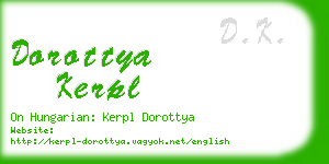 dorottya kerpl business card